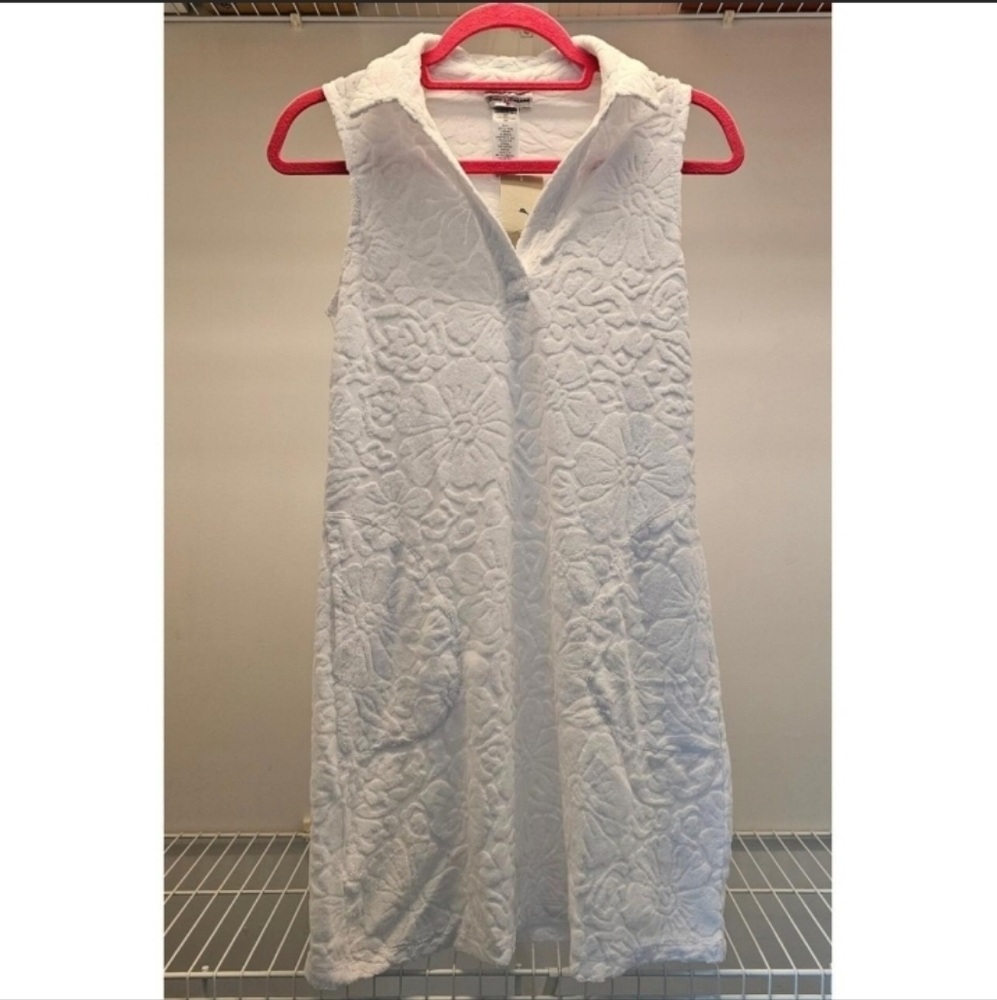 Tommy Bahama Beach Terry Collar Dress - White - XXS - BRAND NEW WITH TAGS